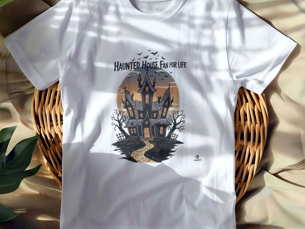 HAUNTED HOUSE FAN FOR LIFE | Spooky Halloween T-Shirt