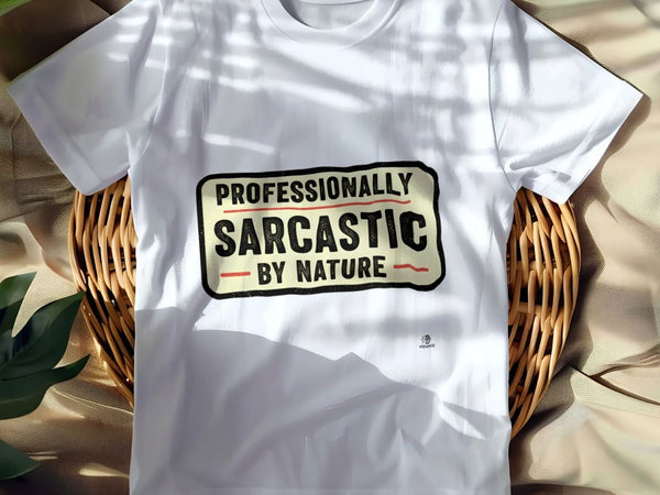 PROFESSIONALLY SARCASTIC BY NATURE | Funny Sarcastic T-Shirt