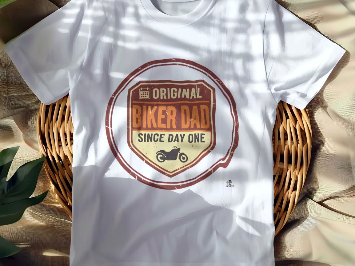 ORIGINAL BIKER DAD SINCE DAY ONE | Fun Motorcycle T-Shirt