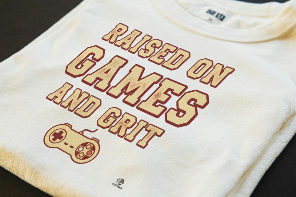 RAISED ON GAMES AND GRIT | Fun Gamer T-Shirt