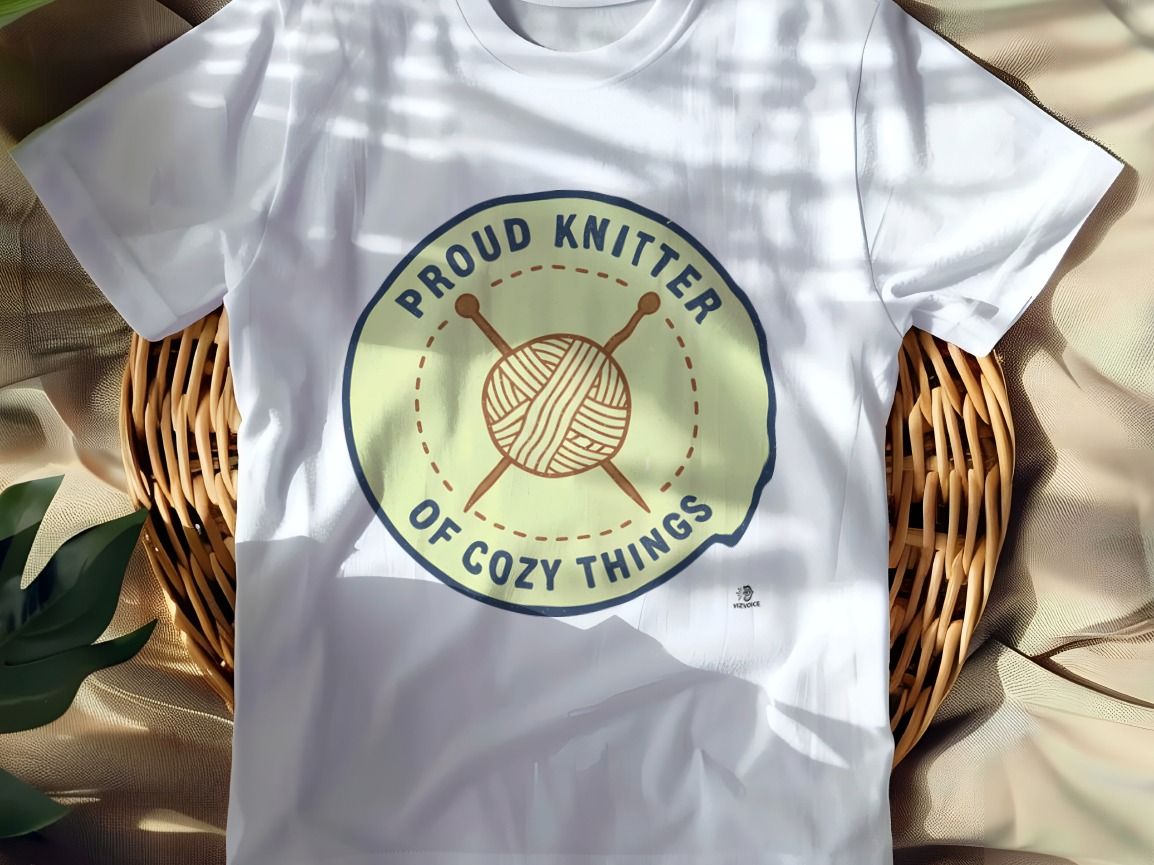 PROUD KNITTER OF COZY THINGS | Funny Knitting T-Shirt