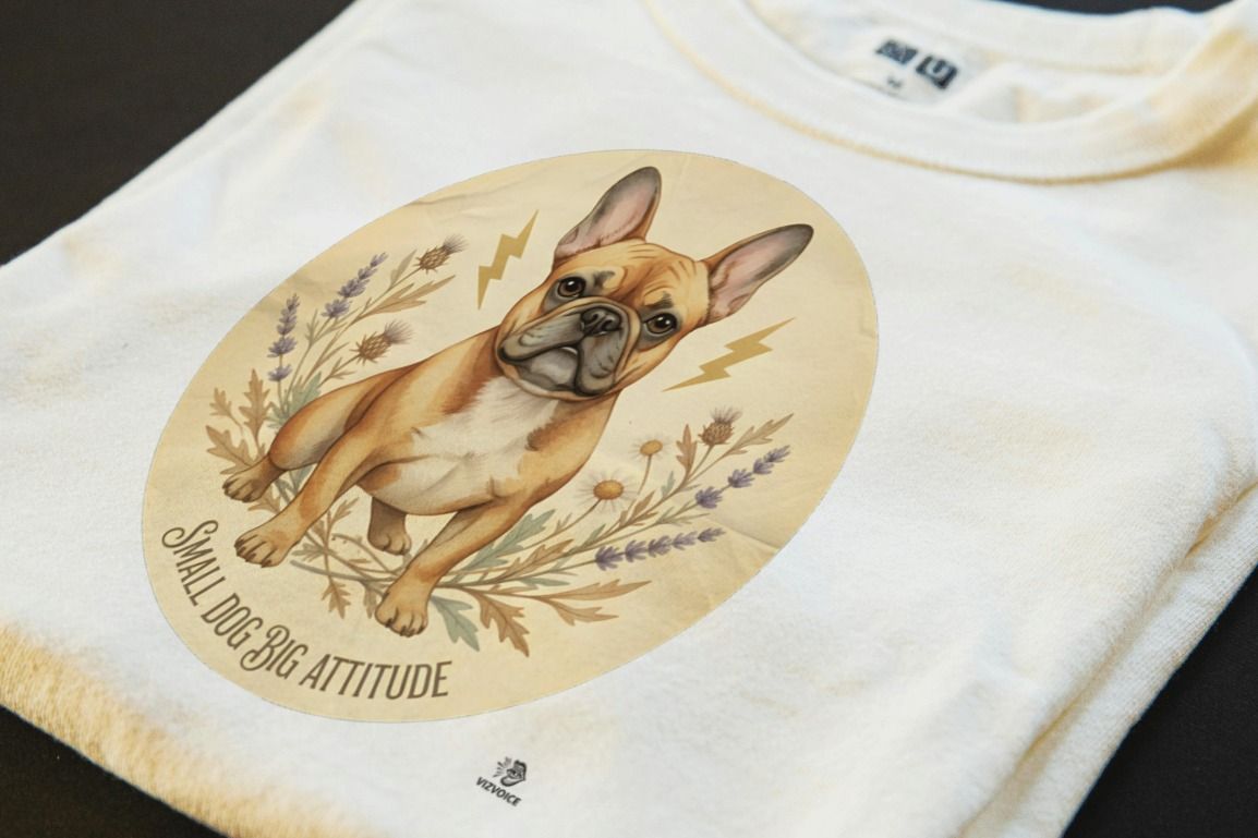 SMALL DOG BIG ATTITUDE | Funny French Bulldog T-Shirt