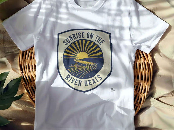 SUNRISE ON THE RIVER HEALS | Relaxing Fishing T-Shirt