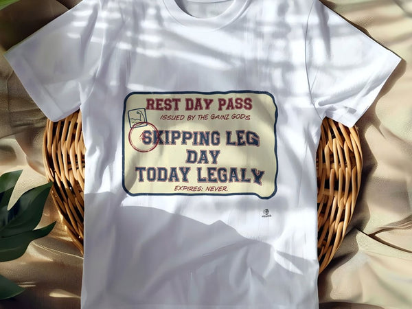 SKIPPING LEG DAY TODAY LEGALLY | Fun Fitness T-Shirt