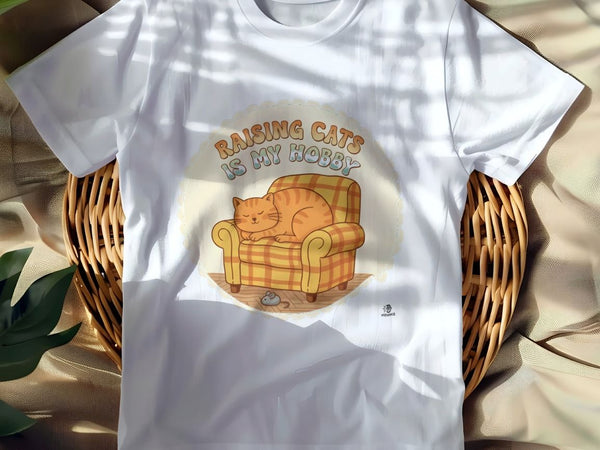 RAISING CATS IS MY HOBBY | Funny Cat Dad T-shirt