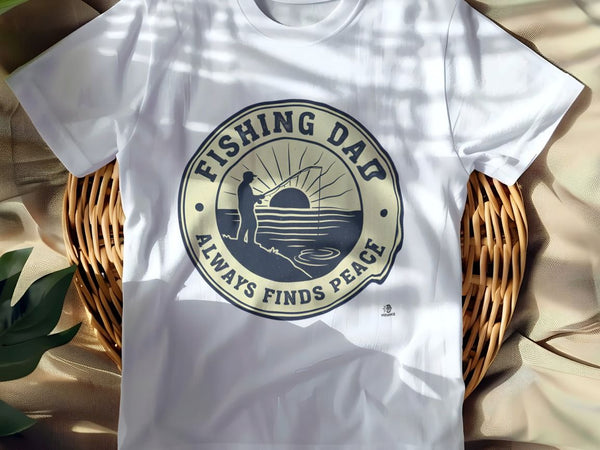 FISHING DAD ALWAYS FINDS PEACE | Relaxed T-Shirt for Dads