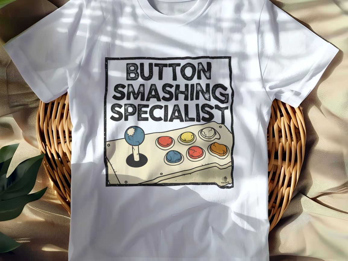 BUTTON SMASHING SPECIALIST | Funny Gamer T-Shirt