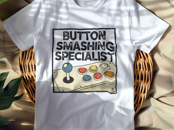 BUTTON SMASHING SPECIALIST | Funny Gamer T-Shirt