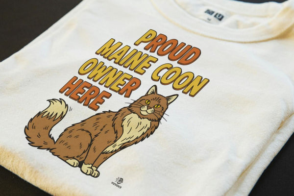 PROUD MAINE COON OWNER HERE | Funny Cat Lover T-shirt