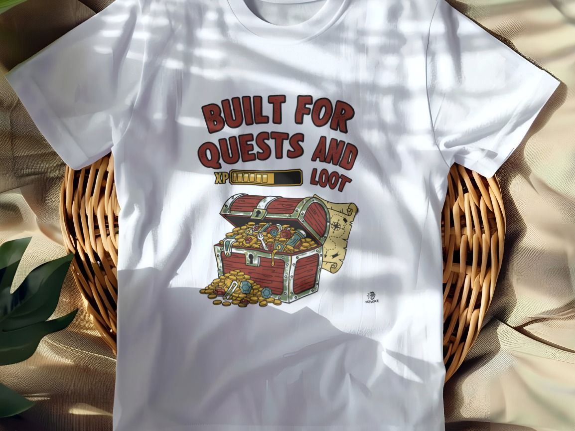 BUILT FOR QUESTS AND LOOT | Humorous RPG Gamer T-Shirt