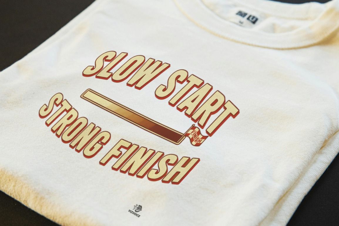 SLOW START STRONG FINISH | Motivational T-Shirt for Runners