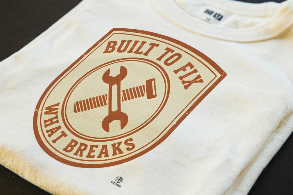 BUILT TO FIX WHAT BREAKS | Blue Collar Humor T-Shirt