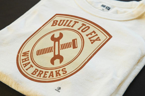 BUILT TO FIX WHAT BREAKS | Blue Collar Humor T-Shirt