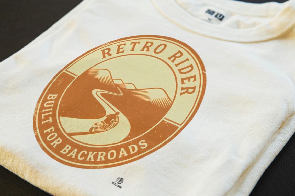 RETRO RIDER BUILT FOR BACKROADS | Vintage Motorcycle T-Shirt
