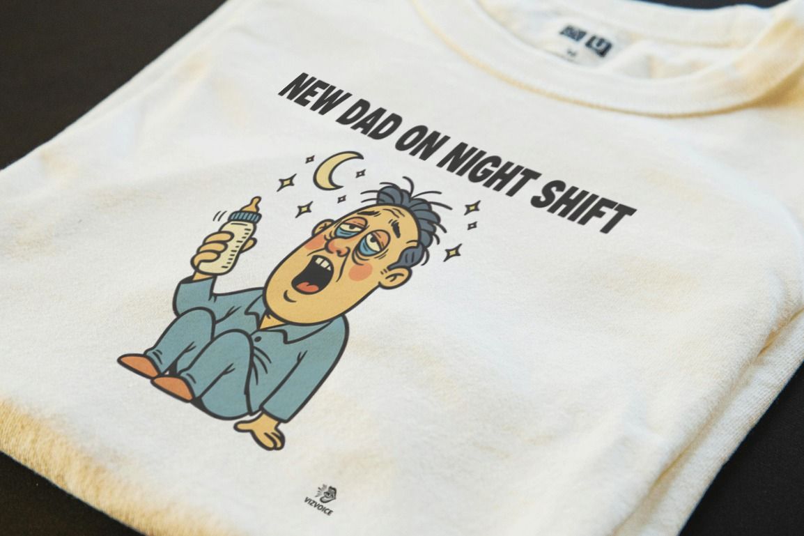 NEW DAD ON NIGHT SHIFT | Funny T-shirt for New Dads