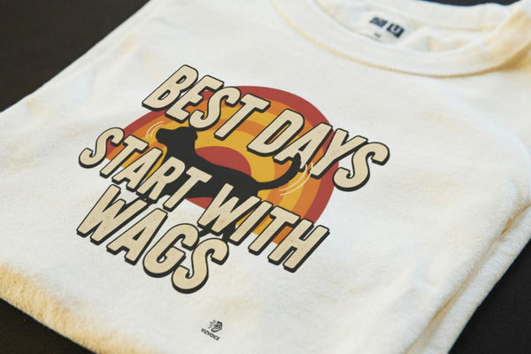 BEST DAYS START WITH WAGS | Funny Dog Dad T-shirt
