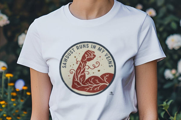SAWDUST RUNS IN MY VEINS | Woodworking Life T-Shirt