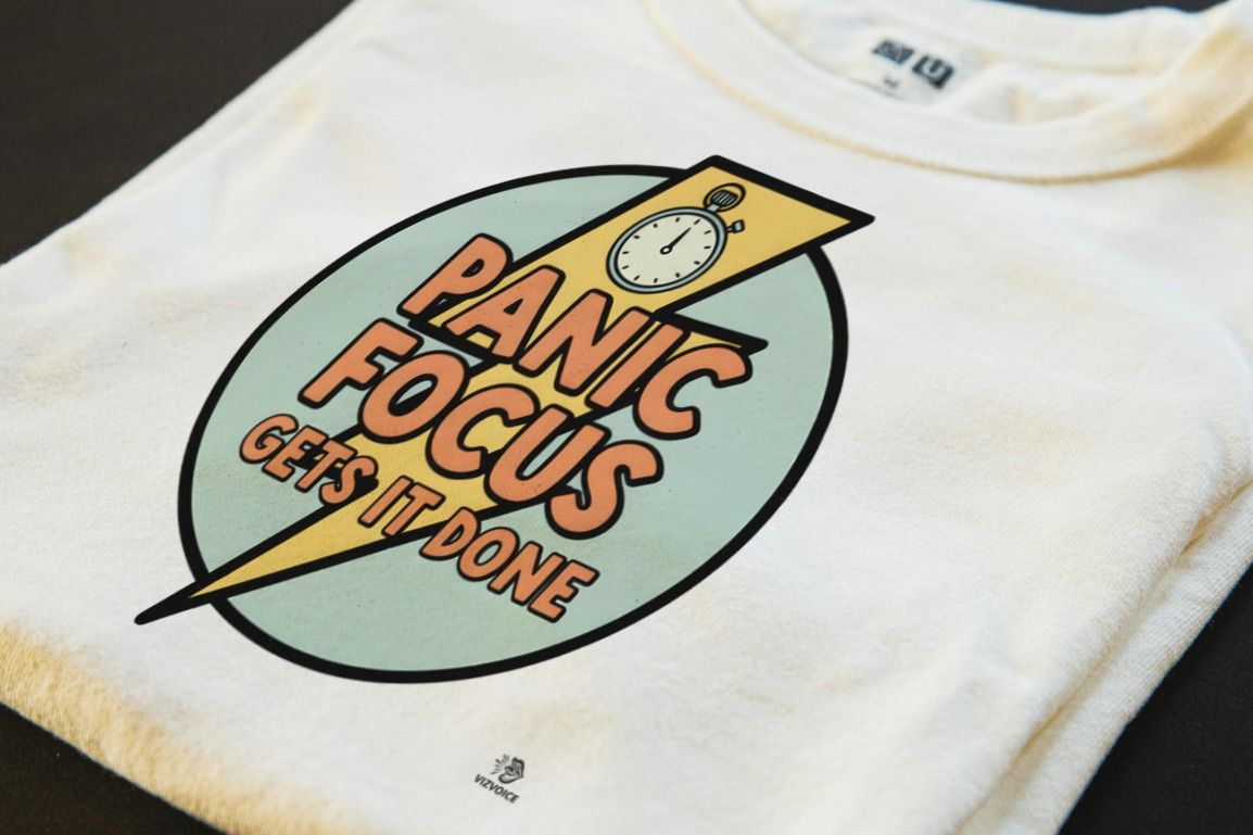PANIC FOCUS GETS IT DONE | Hilarious Office Life T-Shirt