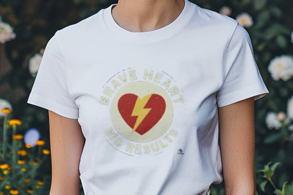 BRAVE HEART BIG RESULTS | Motivational T-Shirt for Winners