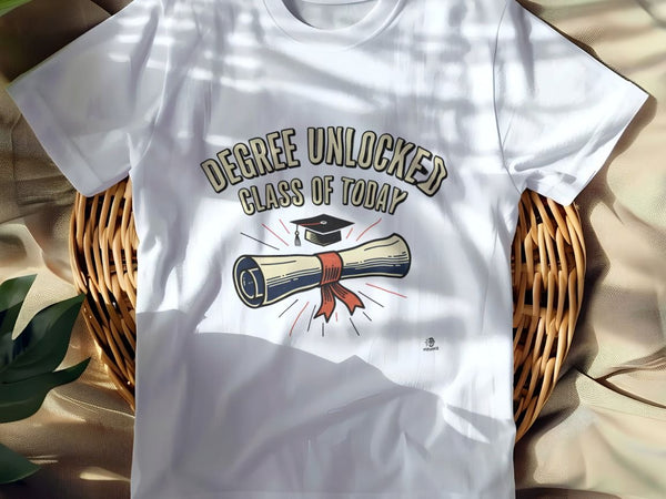 DEGREE UNLOCKED CLASS OF TODAY | Funny Graduation T-Shirt