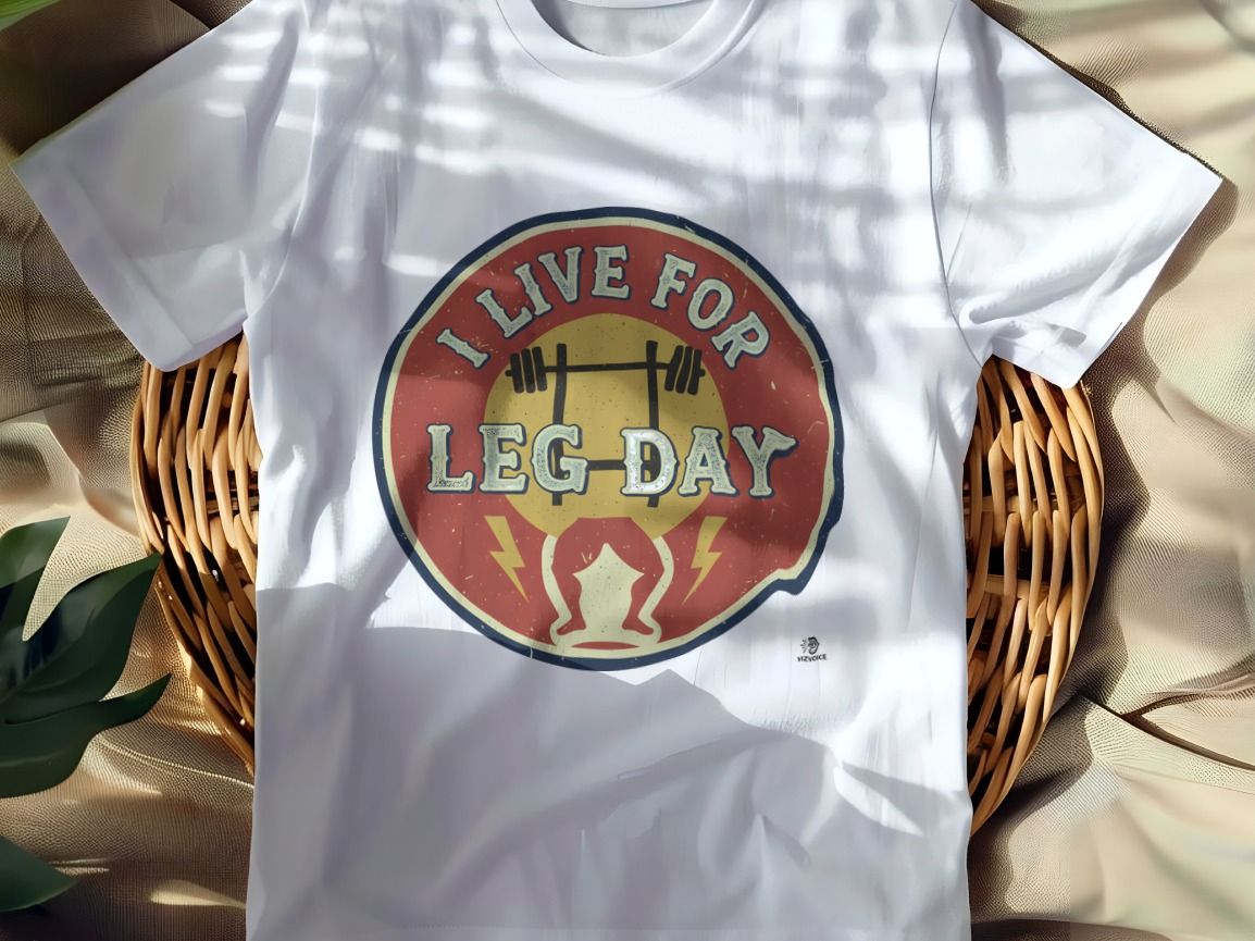 I LIVE FOR LEG DAY | Humorous Fitness T-Shirt