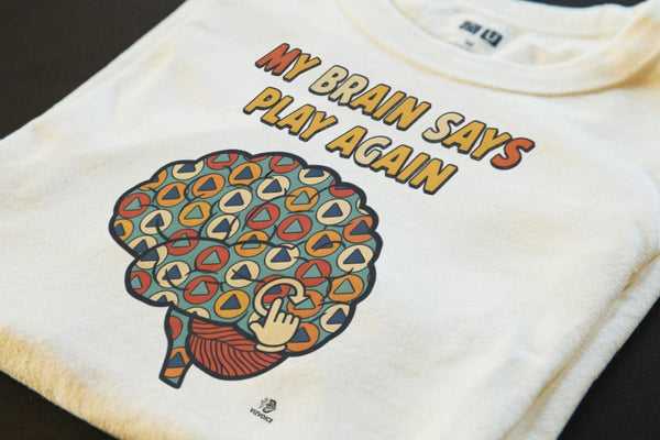 MY BRAIN SAYS PLAY AGAIN | Funny Gaming T-Shirt