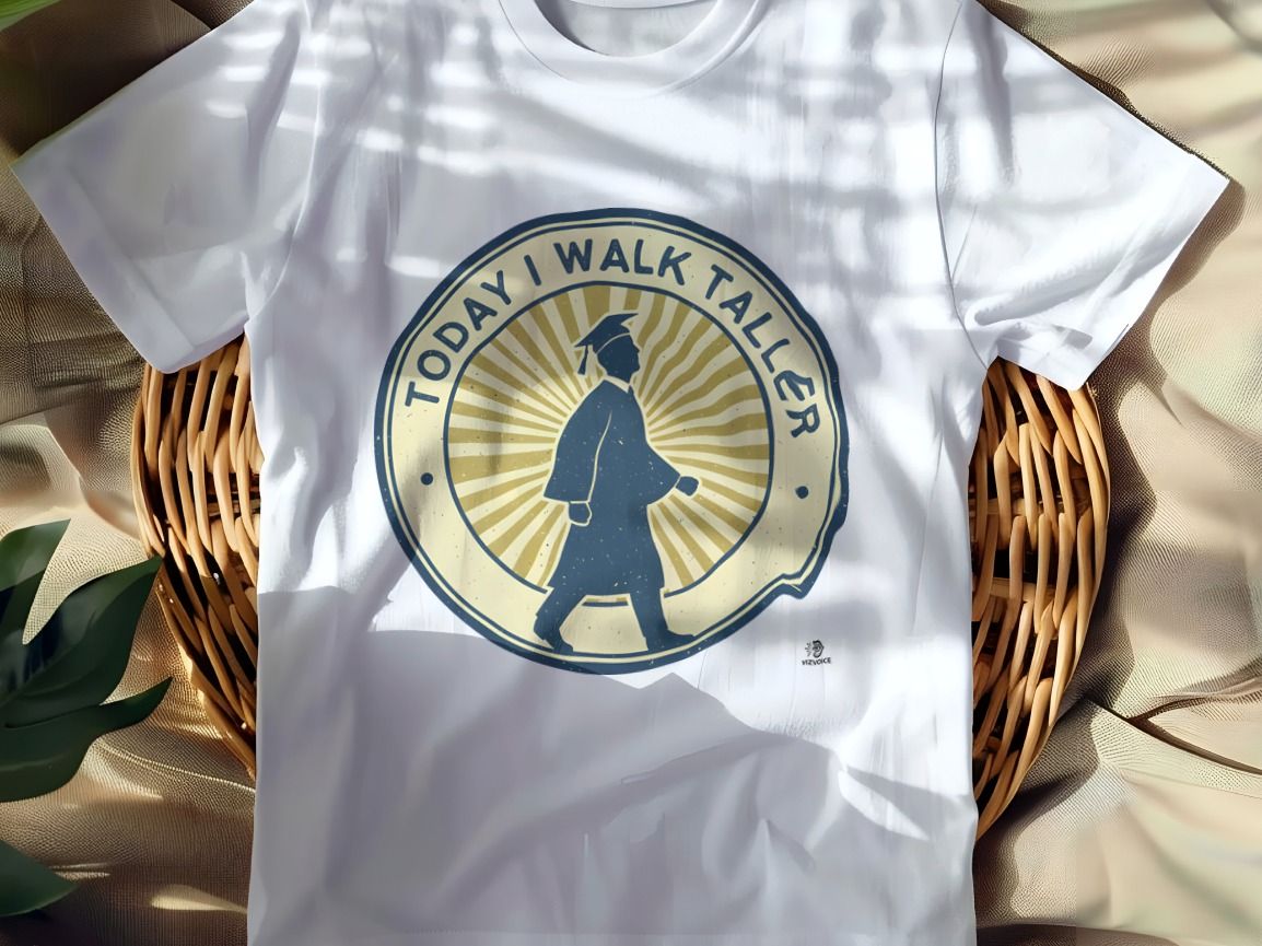 TODAY I WALK TALLER | Graduation T-Shirt for High School Grads