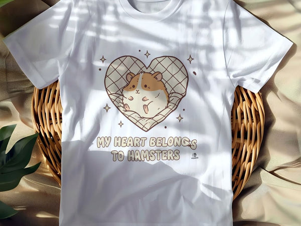 MY HEART BELONGS TO HAMSTERS | Adorable Hamster Parent T-Shirt