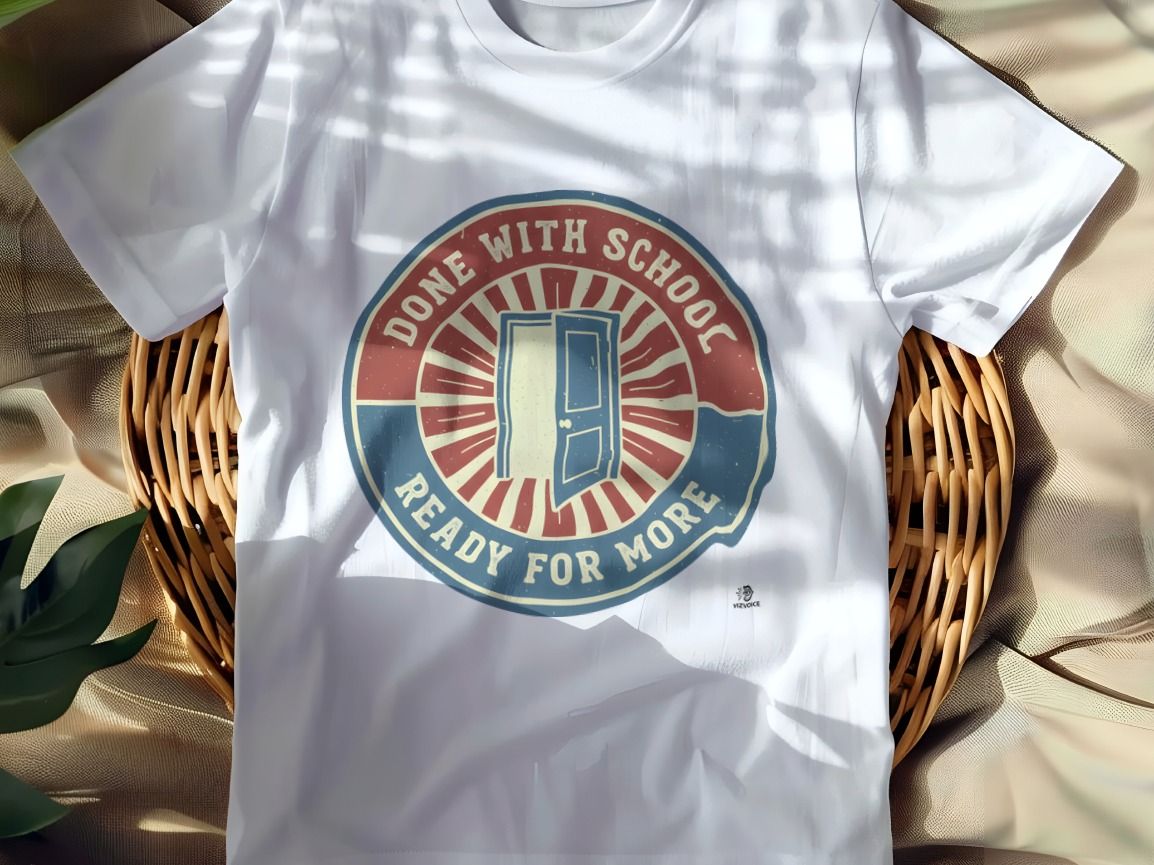 DONE WITH SCHOOL READY FOR MORE | Graduation T-Shirt for Teachers