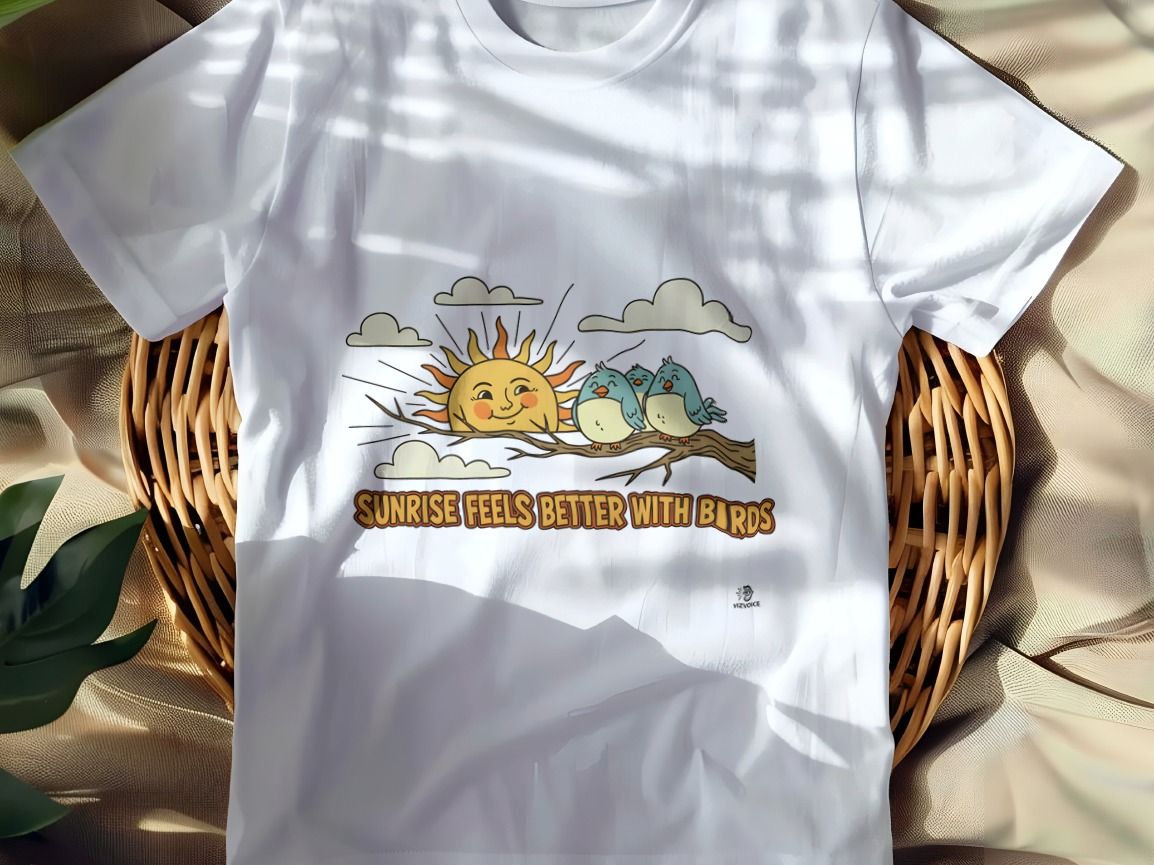 SUNRISE FEELS BETTER WITH BIRDS | Bird Watching T-Shirt
