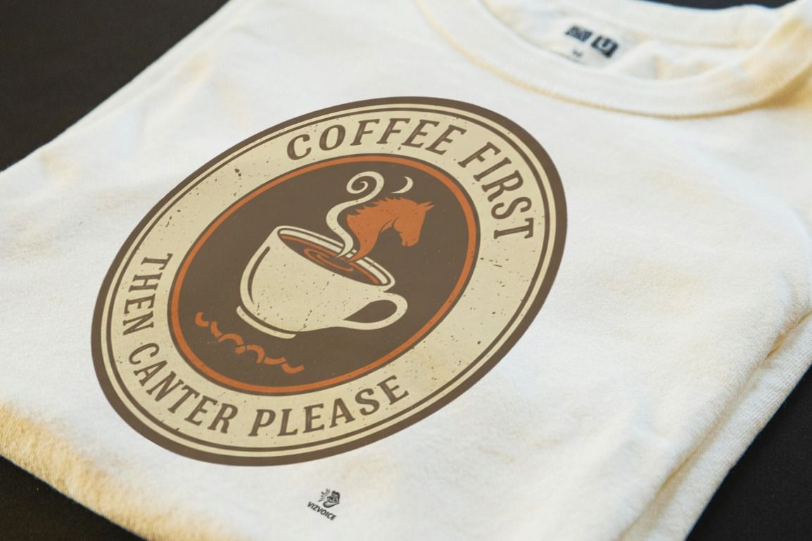 COFFEE FIRST THEN CANTER PLEASE | Equestrian T-shirt