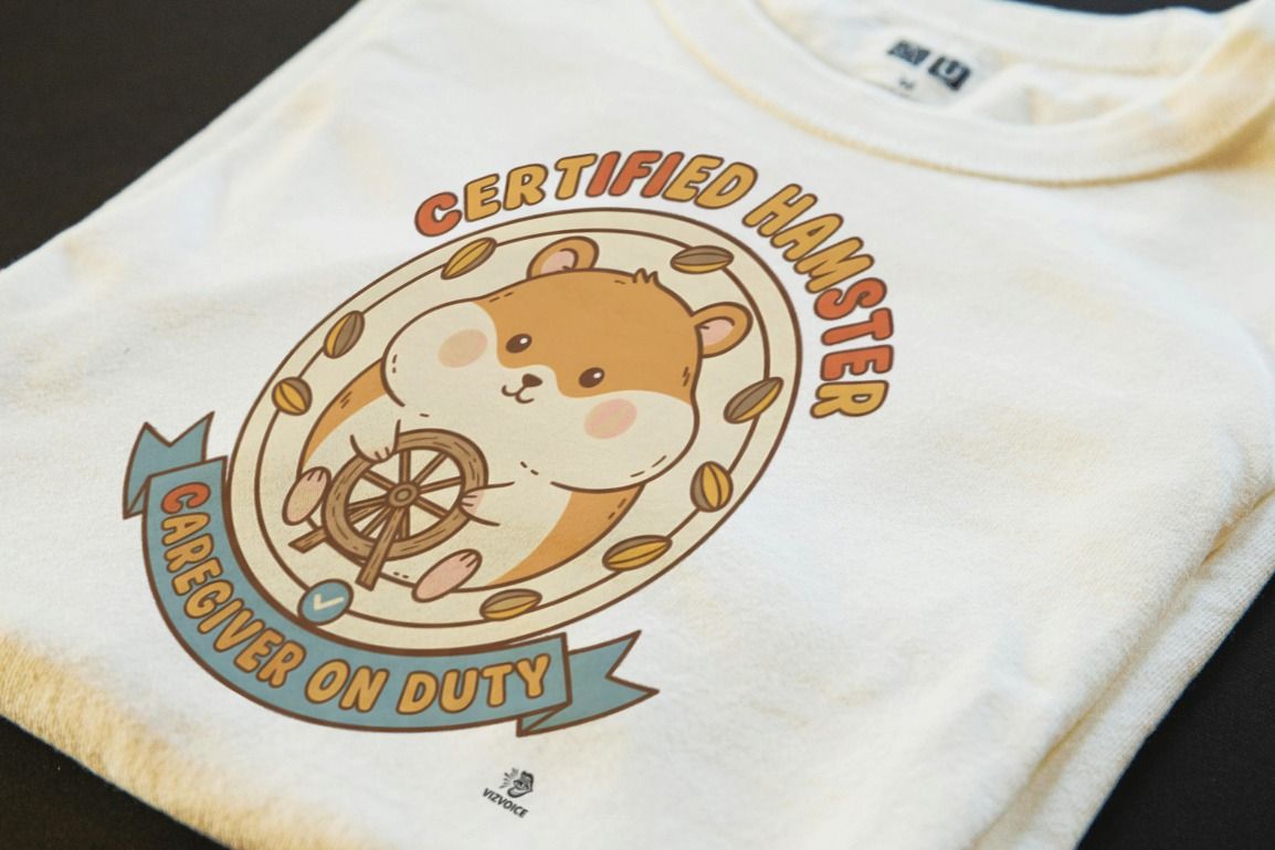 CERTIFIED HAMSTER CAREGIVER ON DUTY | Funny Hamster Parent T-Shirt