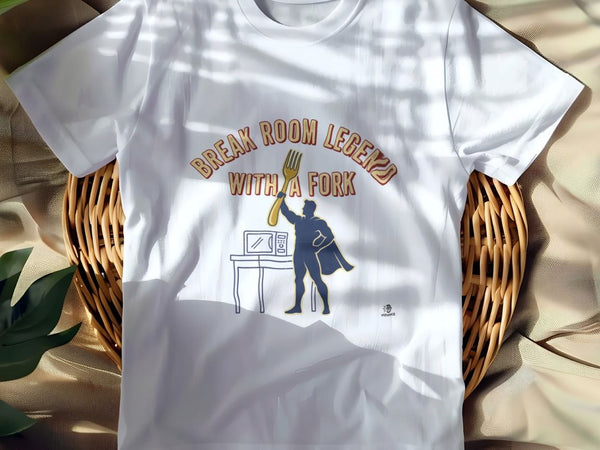 BREAK ROOM LEGEND WITH A FORK | Funny Office Life T-Shirt