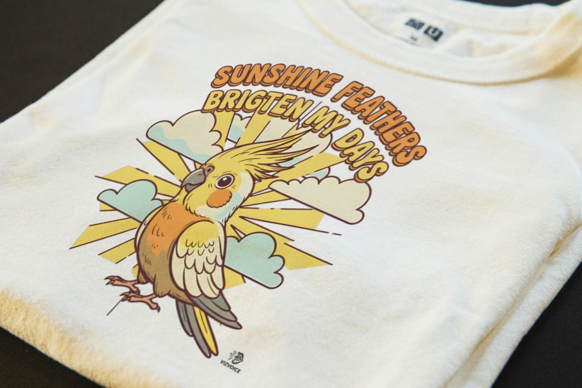 SUNSHINE FEATHERS BRIGHTEN MY DAYS | Cockatiel Life T-Shirt