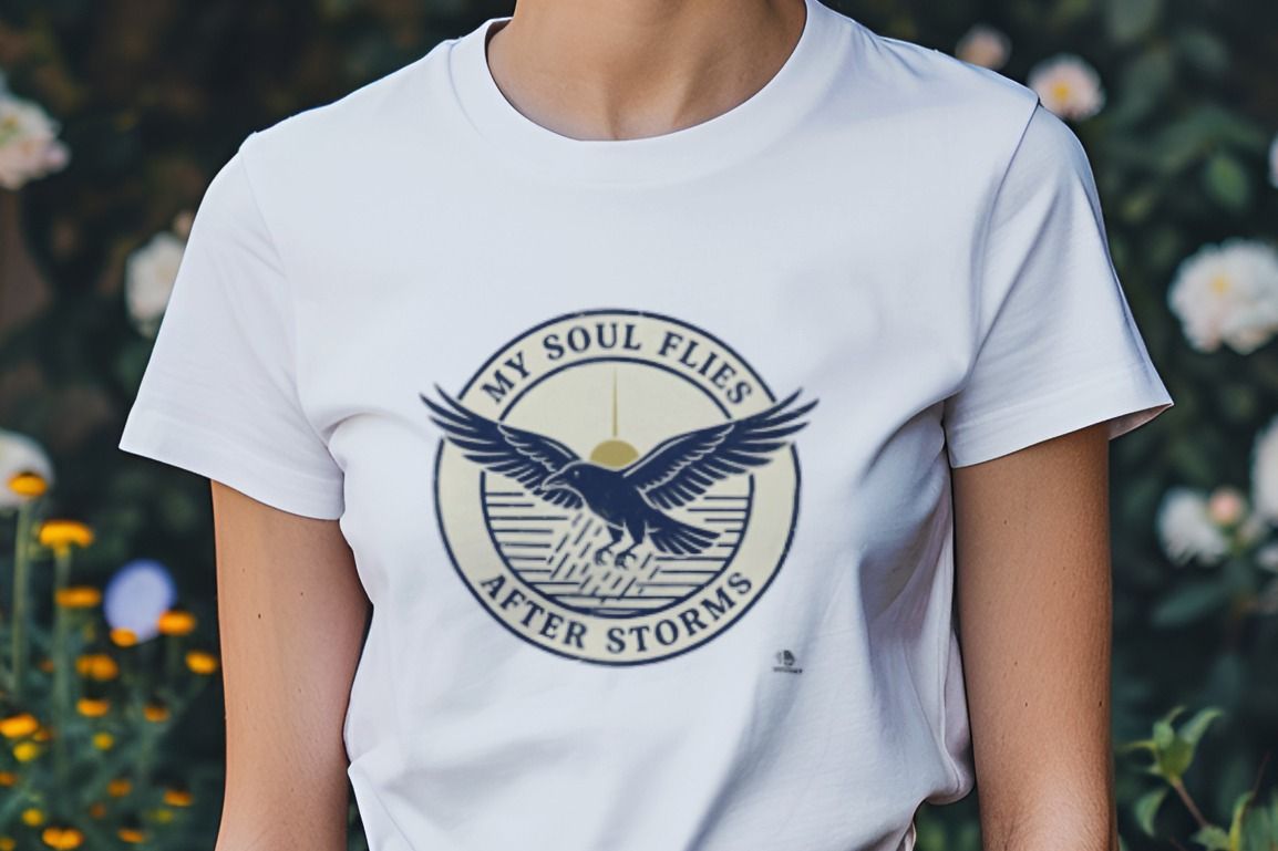 MY SOUL FLIES AFTER STORMS | Raven Soul T-Shirt