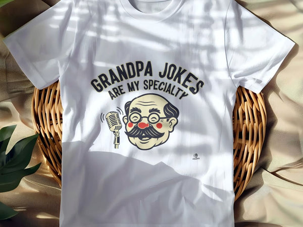 GRANDPA JOKES ARE MY SPECIALTY | Funny Grandpa T-Shirt
