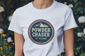 Skiing Powder Chaser Apparel and Gifts for Mountain Life Fans, clean bold lettering for winter sport lovers