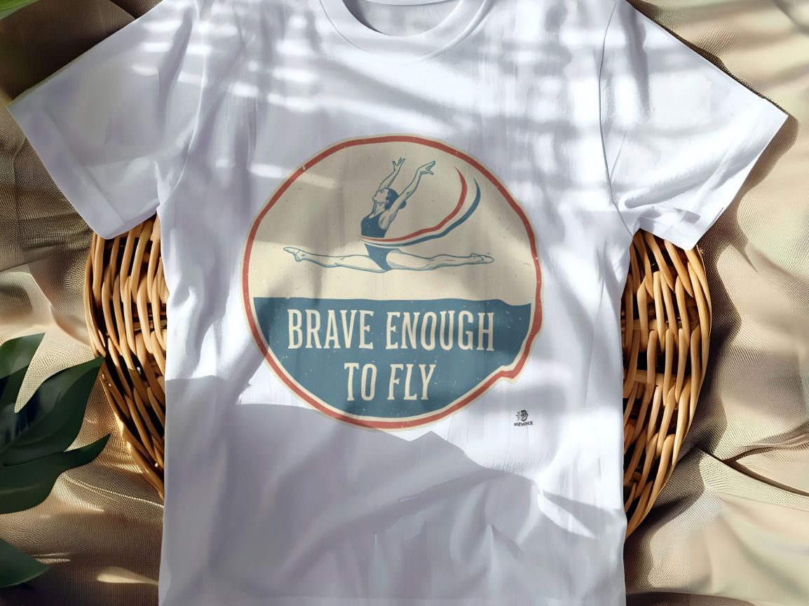 BRAVE ENOUGH TO FLY | Inspirational Gymnastics T-Shirt