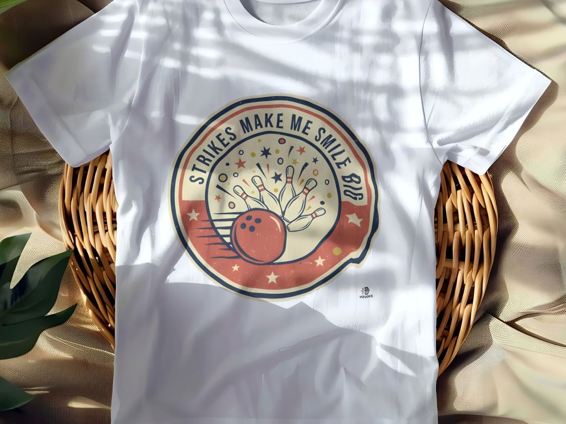 STRIKES MAKE ME SMILE BIG | Funny Bowling T-Shirt