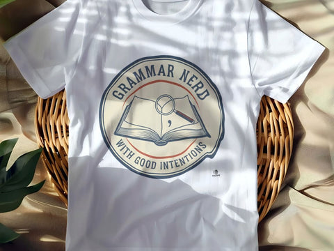GRAMMAR NERD WITH GOOD INTENTIONS | Funny Language Lover T-shirt