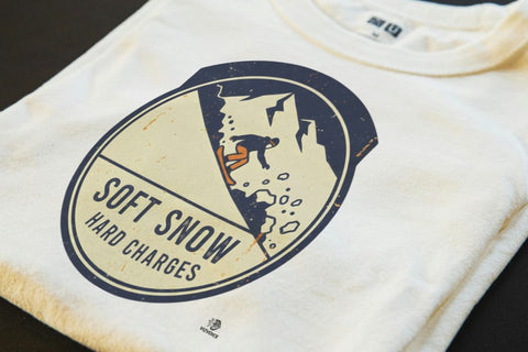 SOFT SNOW HARD CHARGES | Snowboarding T-Shirt for Enthusiasts