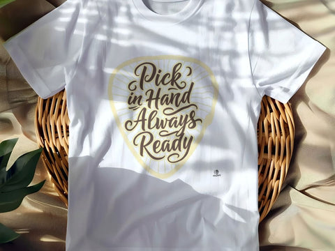 PICK IN HAND ALWAYS READY | Funny Guitar Player T-Shirt