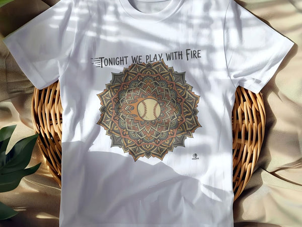 TONIGHT WE PLAY WITH FIRE | Funny Baseball T-Shirt