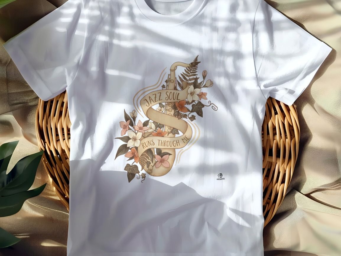 JAZZ SOUL RUNS THROUGH ME | Cool Saxophone T-shirt