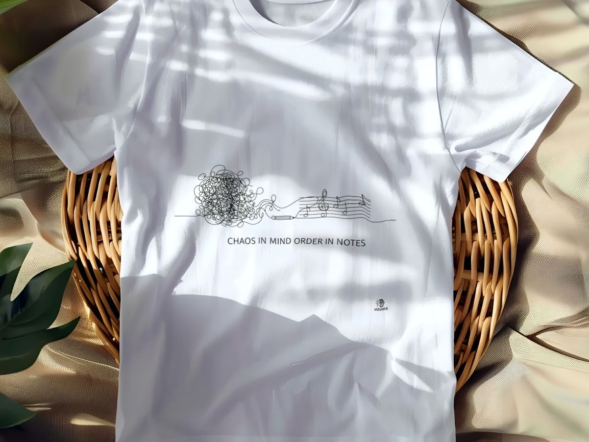 CHAOS IN MIND ORDER IN NOTES | Fun Music T-Shirt