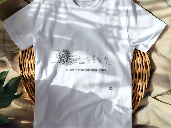 CHAOS IN MIND ORDER IN NOTES | Fun Music T-Shirt