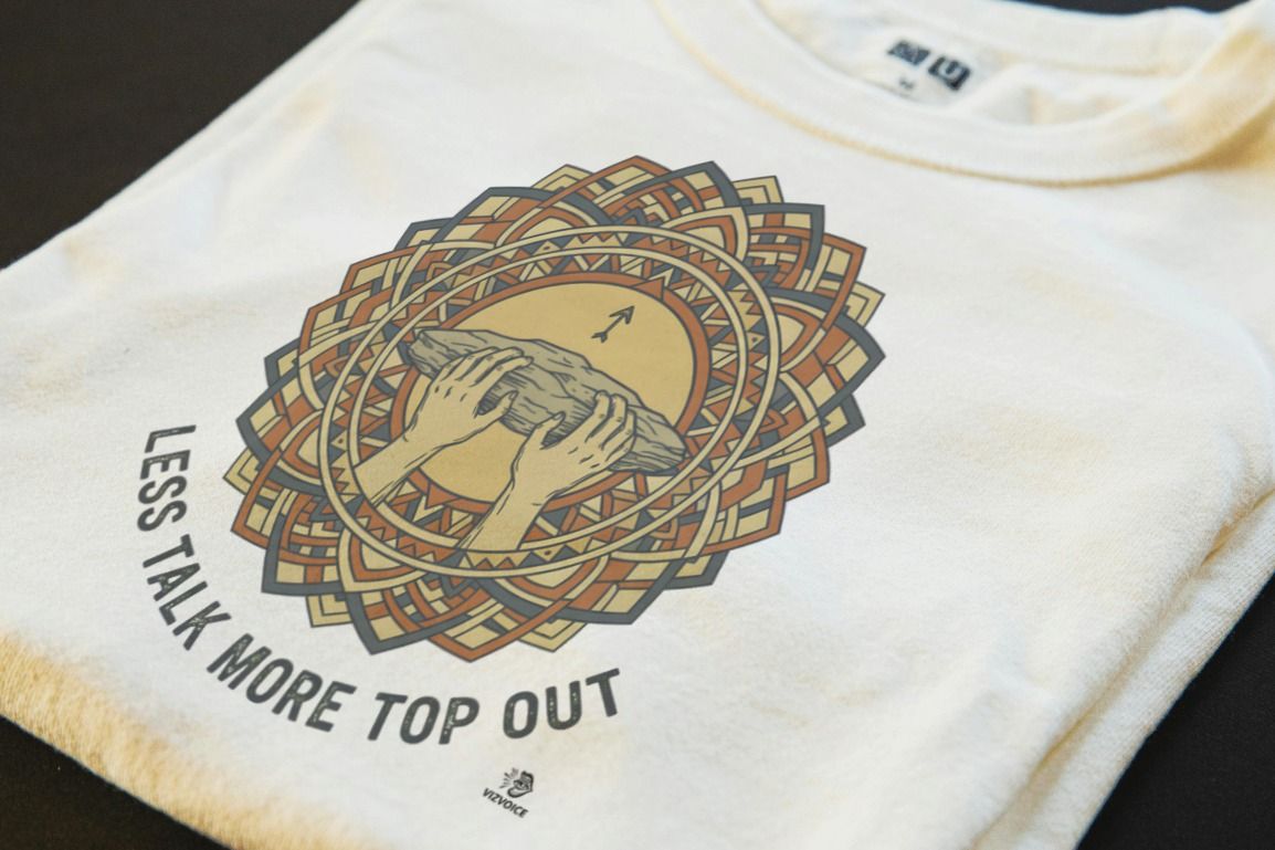 LESS TALK MORE TOP OUT | Funny Rock Climbing T-Shirt