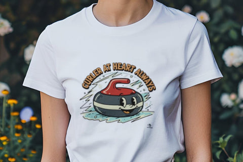 CURLER AT HEART ALWAYS | Funny Curling T-Shirt