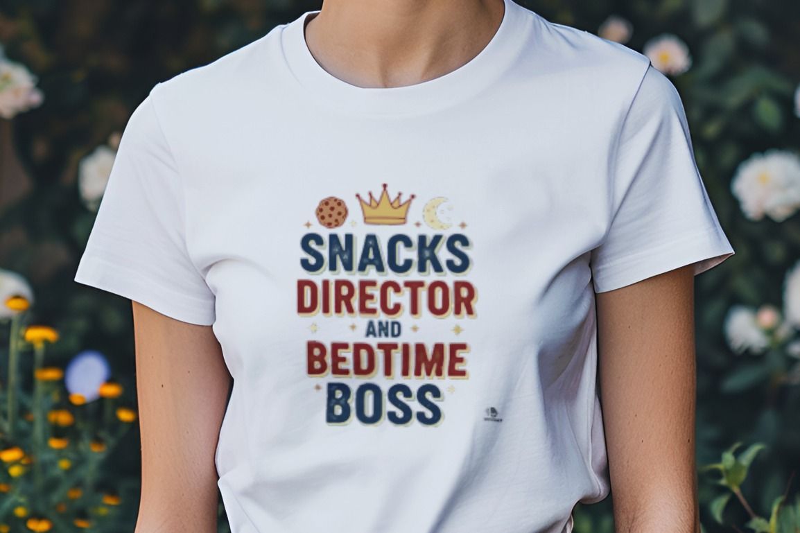 SNACKS DIRECTOR AND BEDTIME BOSS | Funny Parenting T-Shirt