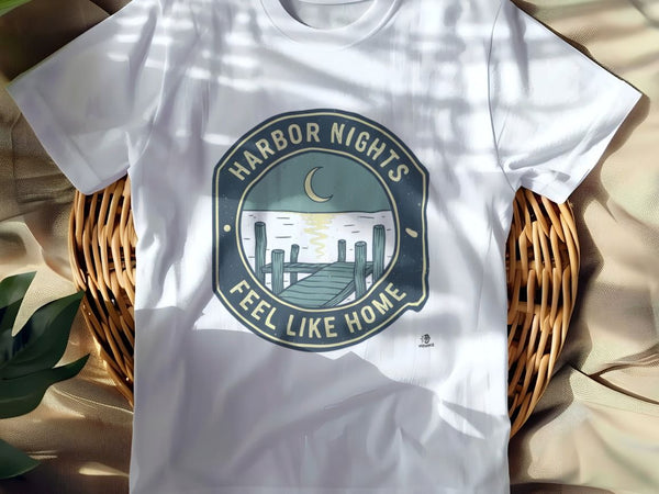 HARBOR NIGHTS FEEL LIKE HOME | Cozy Boating T-Shirt